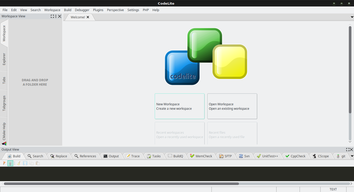 CodeLite 9.0.0 running under Manjaro