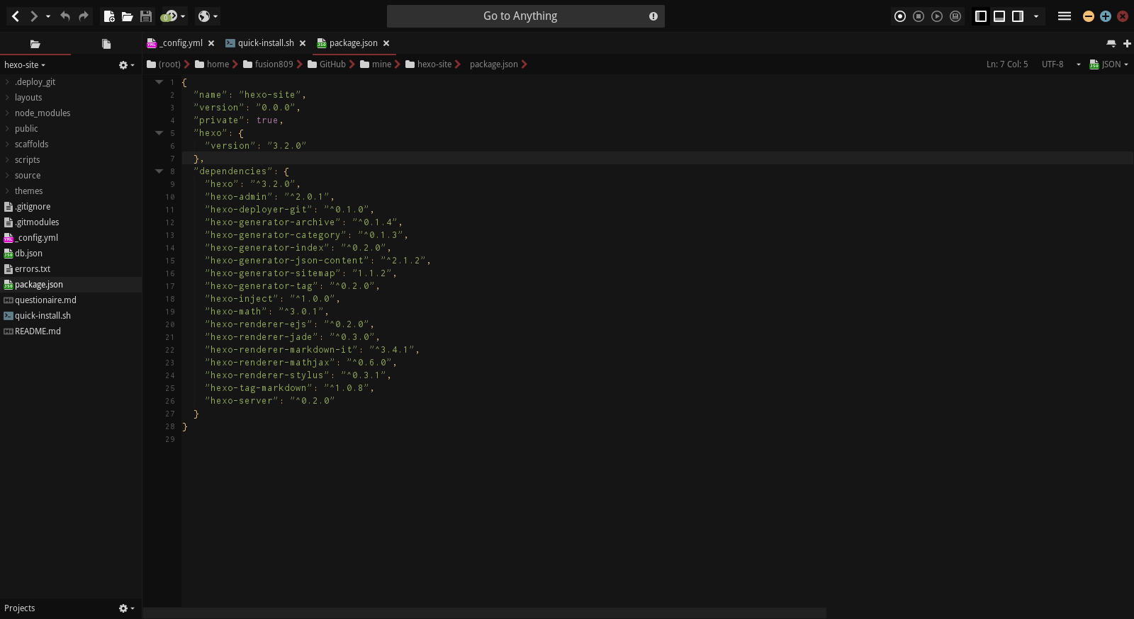 Komodo Edit 10.0.0 running on Arch Linux