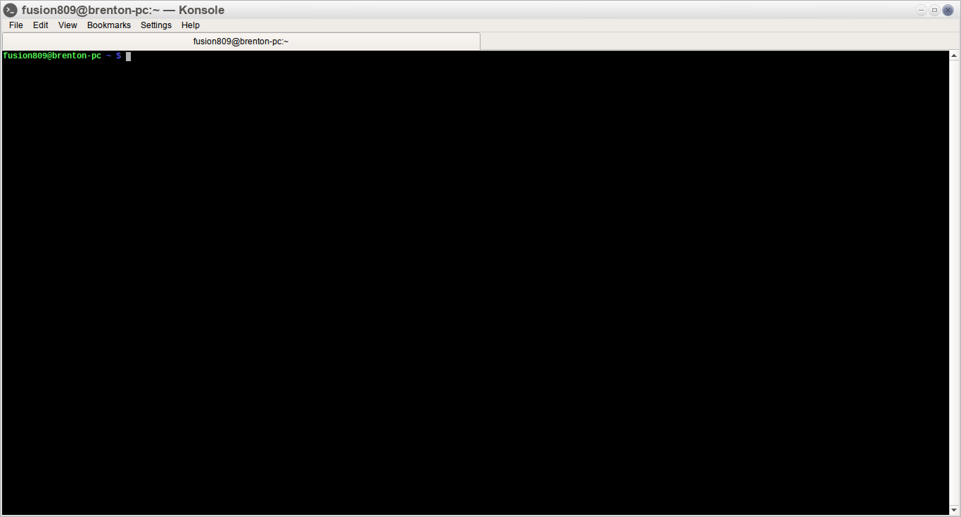 Konsole 15.08.2 running under Moksha