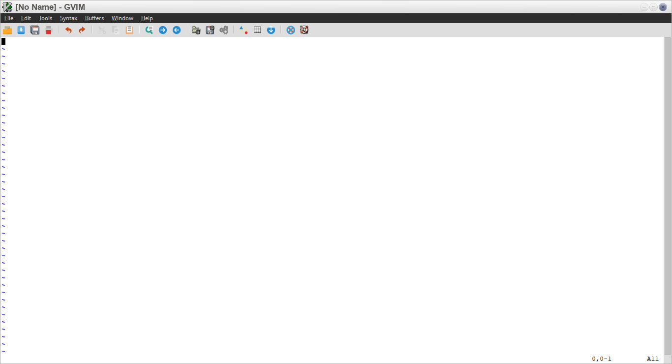 gVim 7.4.827 running under Moksha