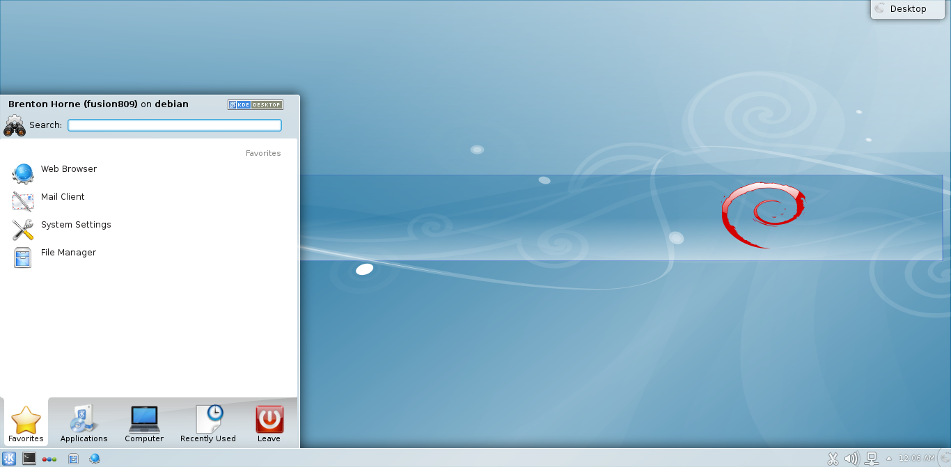 Debian 8.2 running KDE Plasma 4