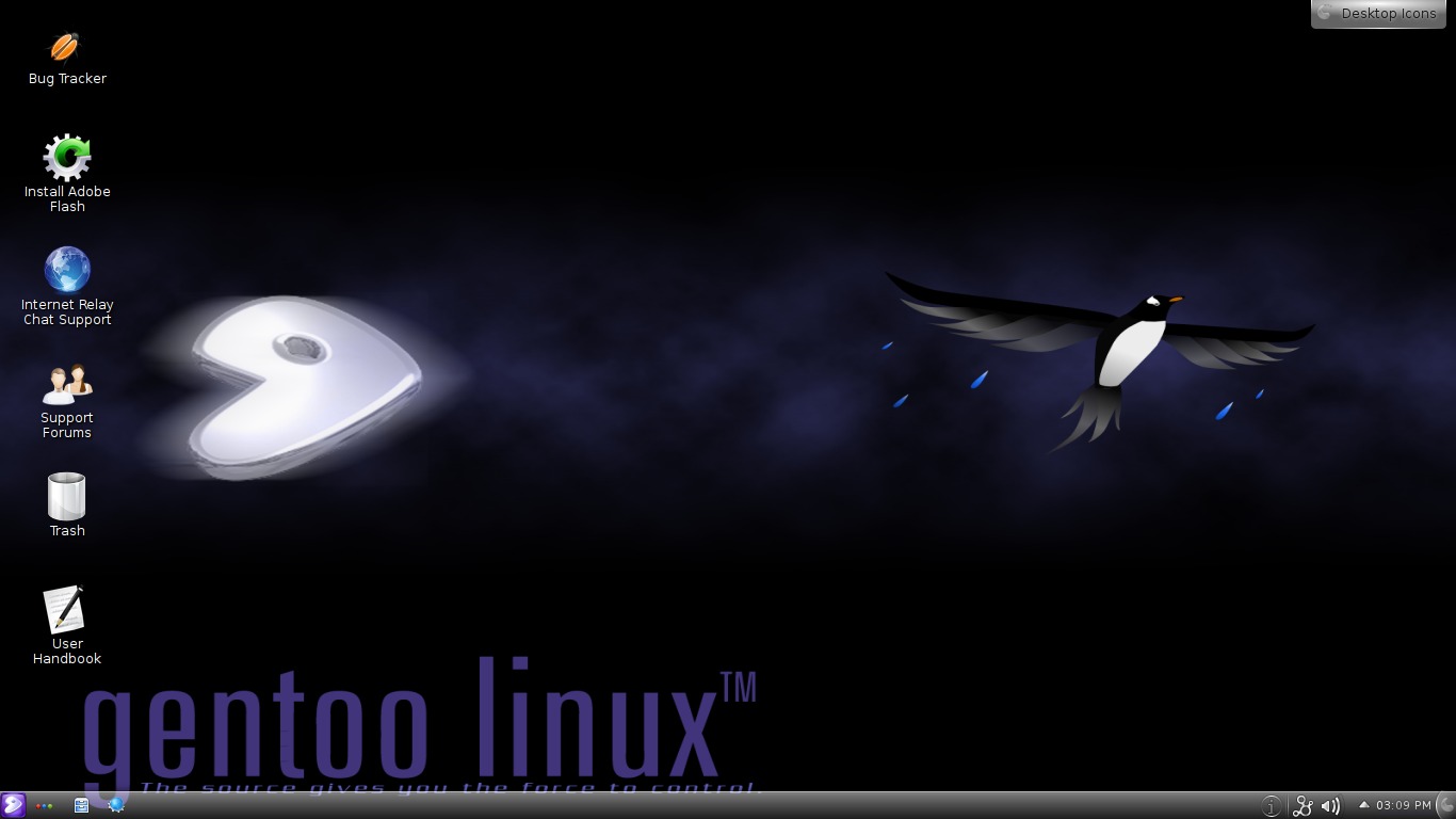 Gentoo Linux 12.0, taken from Wikimedia Commons