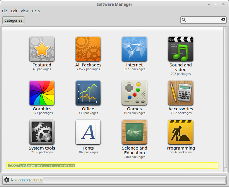 MintInstall 7.6.3 running on Linux Mint 17.3