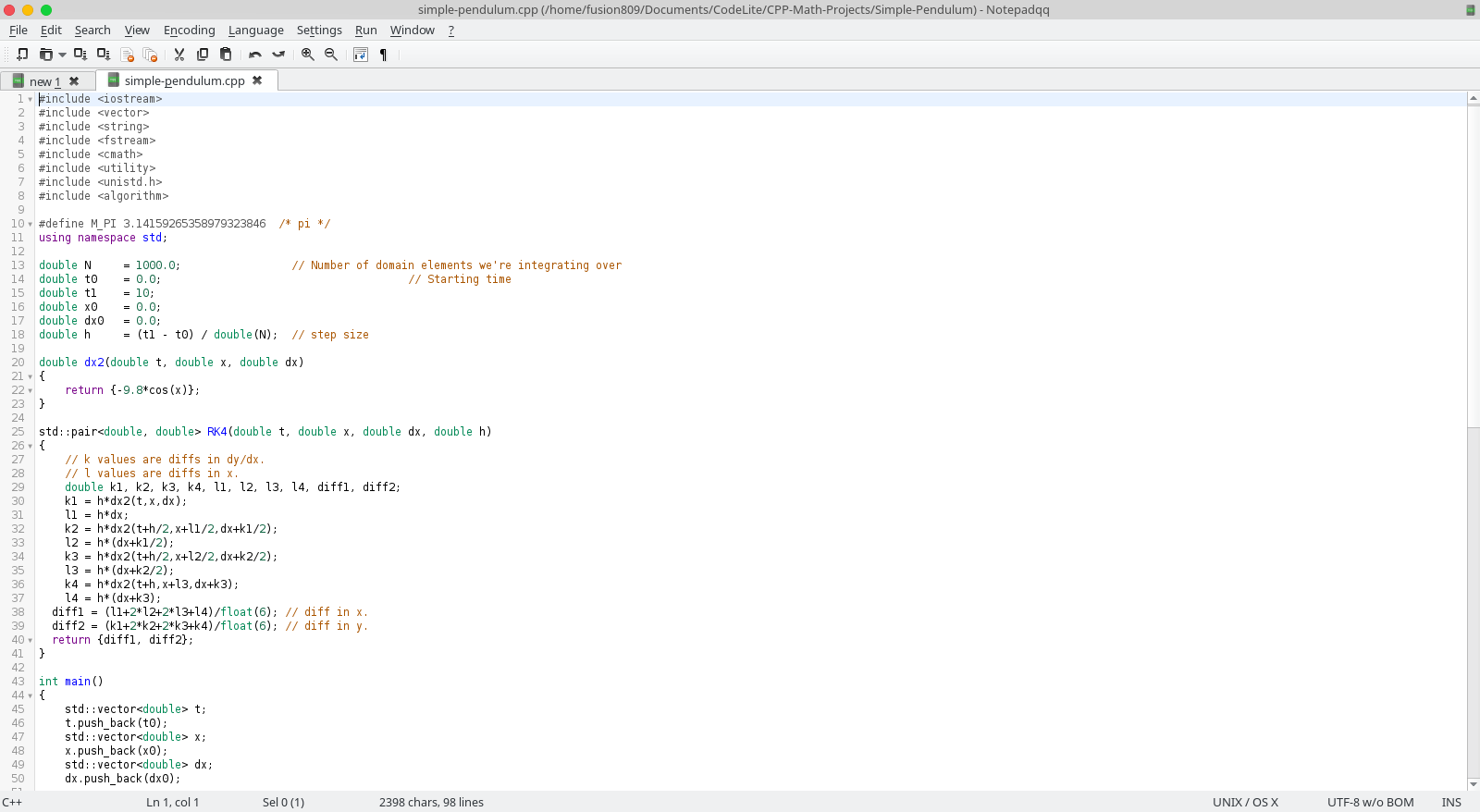 Notepadqq 0.53 running on Ubuntu 16.04