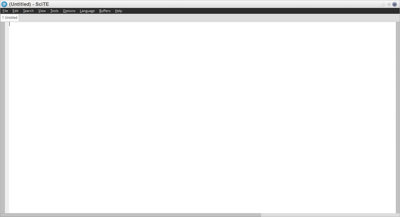 SciTE 3.6.1 running under Moksha