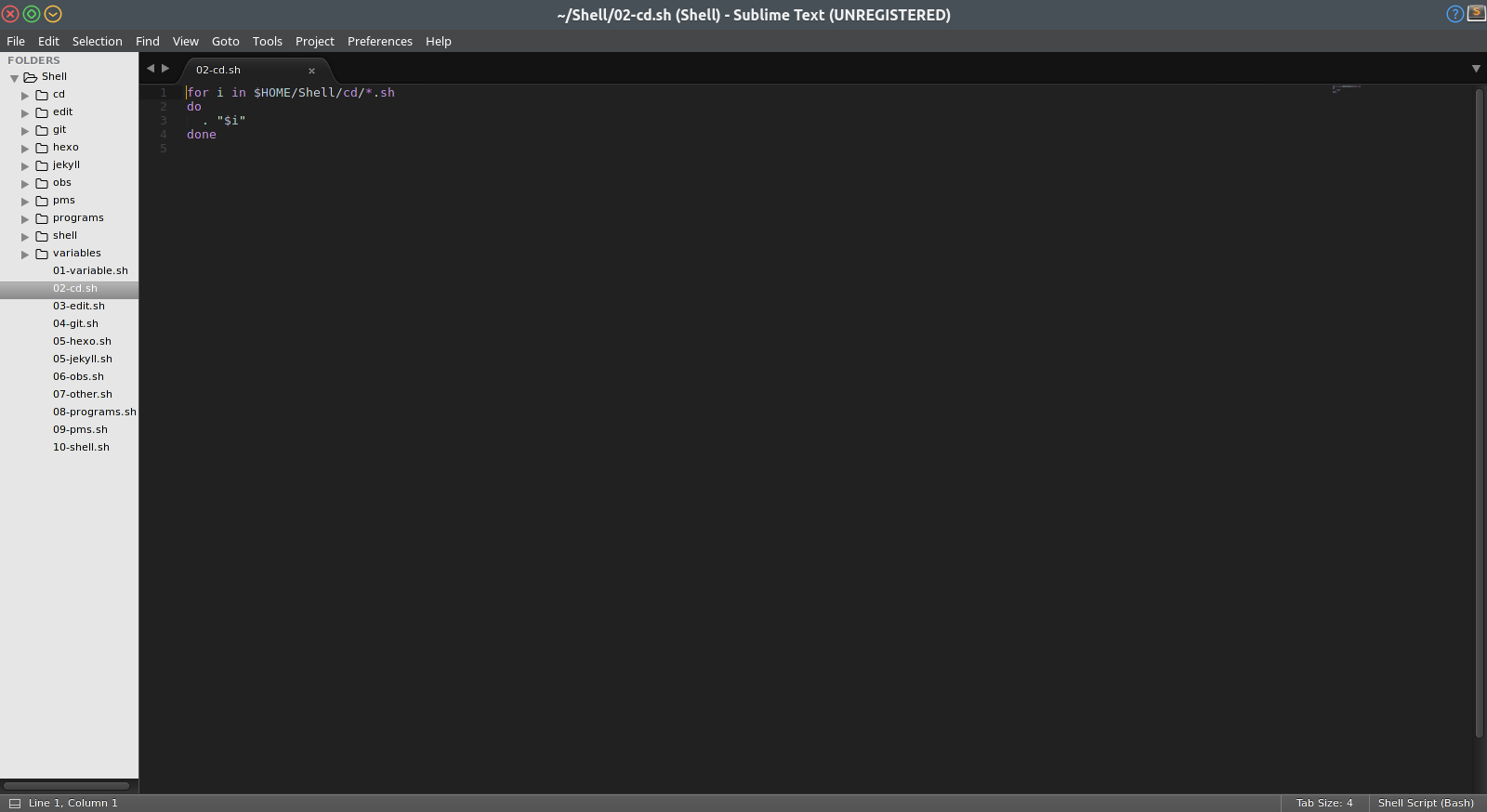 Sublime Text 3.3103 running on Arch Linux