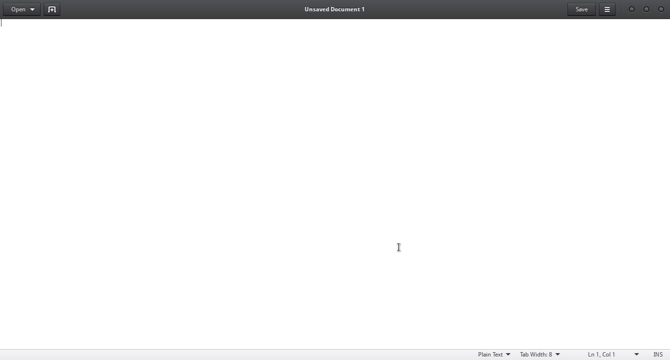 gedit running under Moksha